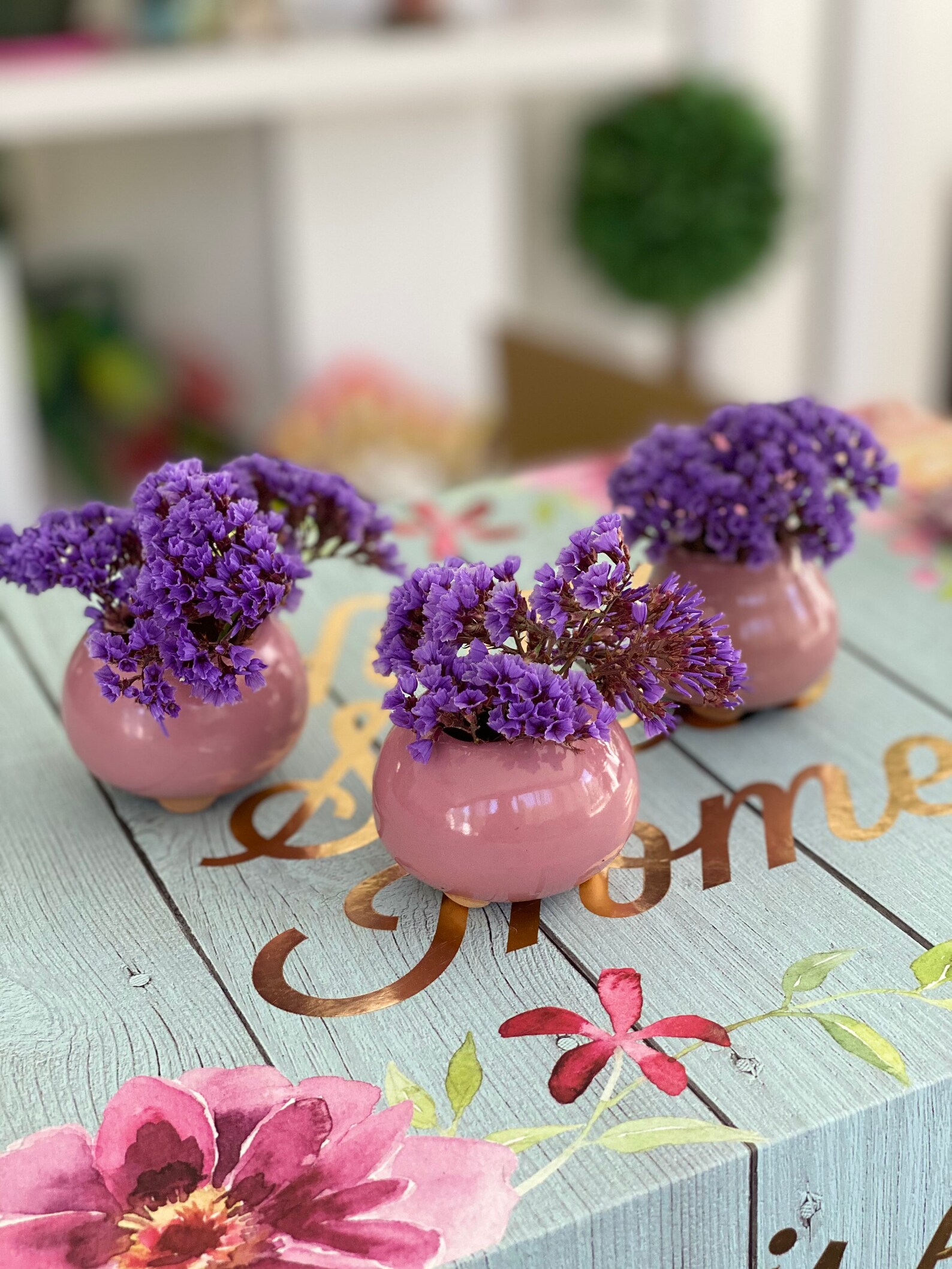Dry Bouquet Decoration Flower little Pot With Flowers Gift Etsy