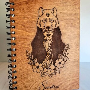 Personalized Wood Journal Sketchbook Notebook for use as Sketching, Drawing, Songwriting, 5th Anniversary, Scrapbooking, and More Bild 3