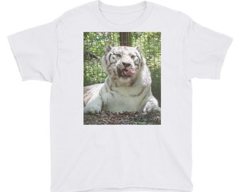 Youth/Kids' Short Sleeve T-Shirt - Wally the White Tiger Collection