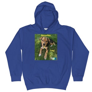 Kids Hoodie Sweatshirt - Rescue Pets Collection - &quot;Lucy&quot; V