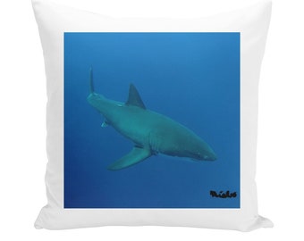Candy the Great White Shark Throw Pillow/Cushion Cover - Sublimation