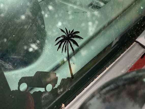 Palm Tree Jeep Windshield Corner Decal Palm Etsy