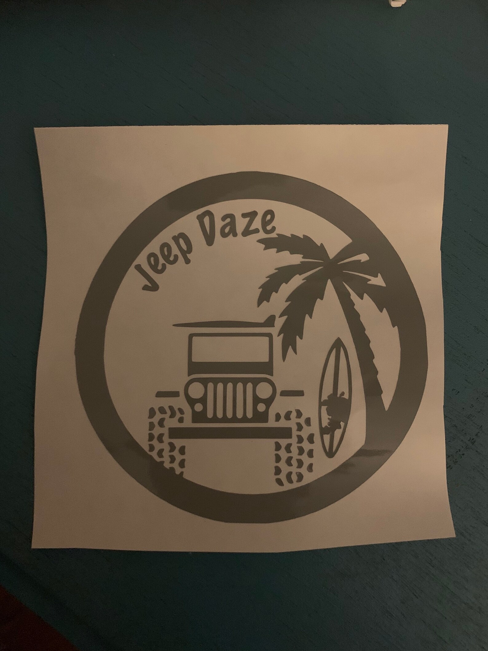 Jeep Daze vinyl decal beach surf palm tree decal perfect Etsy