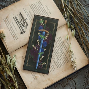 Cottagecore Sword Bookmark - Medieval Book Accessories - Dark Academia - Book Accessories - Reader Accessories - Entomology Bookmark