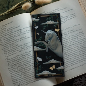 Fabled Dreamer Bookmark - Unicorn Mythical Creatures - Dark Academia Book Accessories - Witchy Bookmarks - Reader Accessories