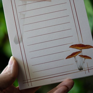 Red Cap Mushroom Notepads - Cottagecore Stationery - Mushroom Stationery - Mushroomcore