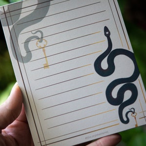 Third Eye Serpent Notepad - Snake Stationery - Gothic Notepad - Occult Notepads