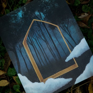 Moonlight Forest Dreamscape Art Print - Fantasy Decor - Landscape Wall Art - Dream Art - Ethereal Art - Gallery Wall Art
