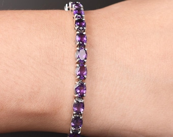 Rizilia Gioielli Rotondo Taglio Viola Ametista Colorata Birthstone - Foto 3