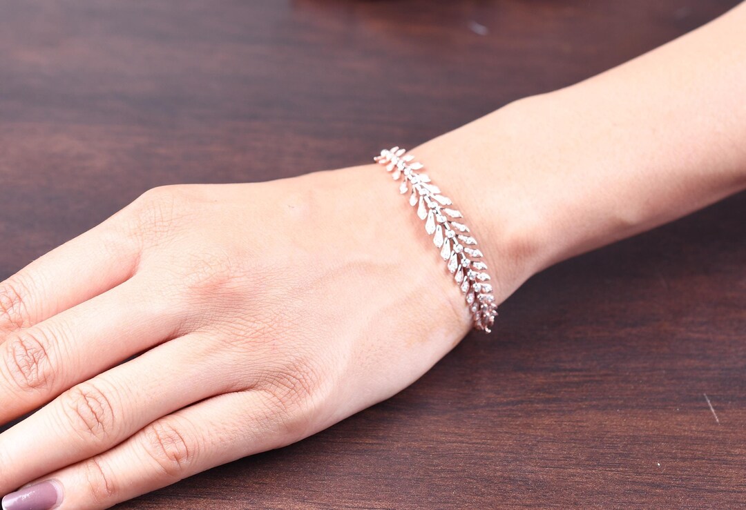 モアッサナイト ダイヤモンド バングルブレスレット、925スターリング