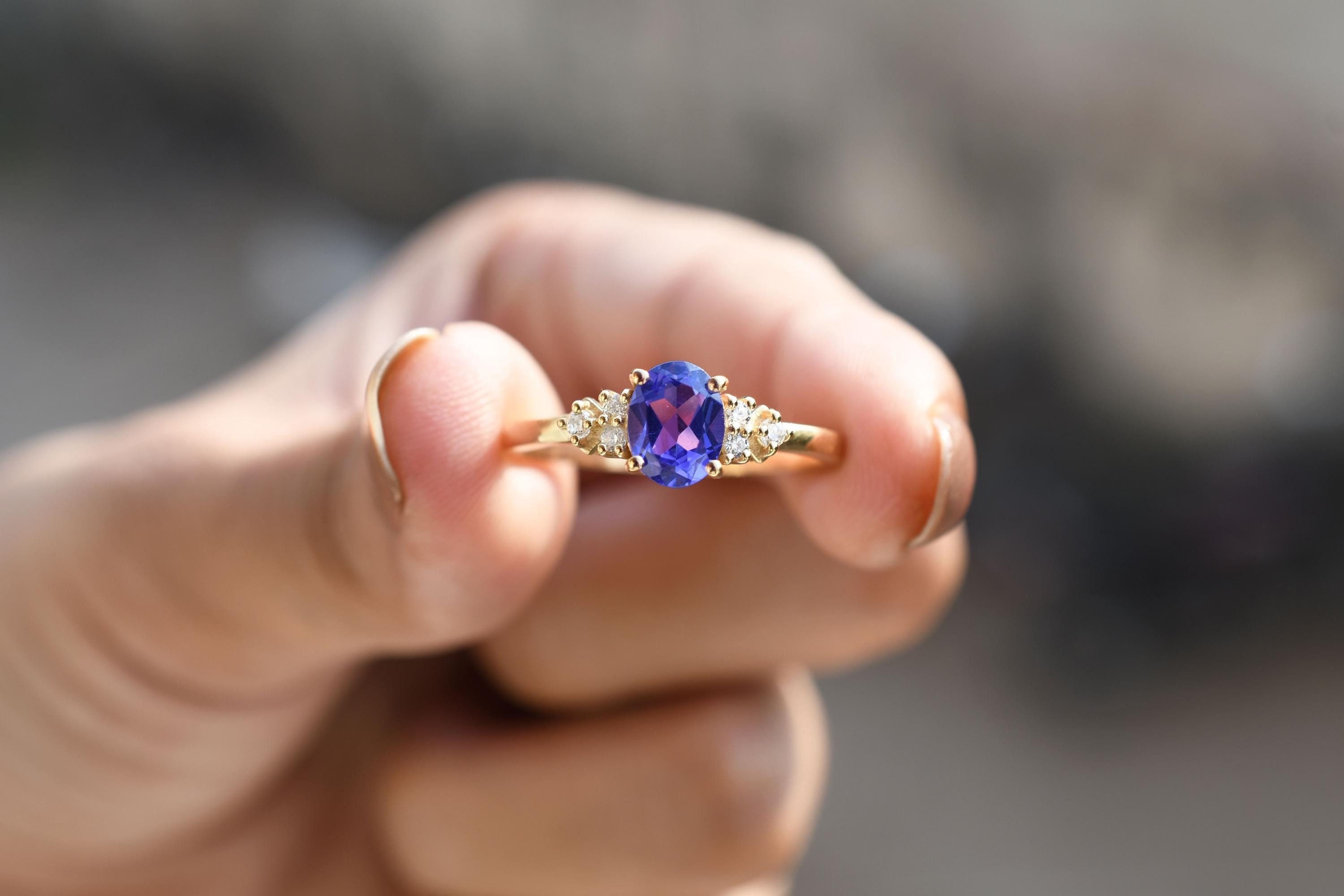 ゴージャス❢タンザナイトのエタニティリング❥ Tanzanite engagement ring - Etsy 日本