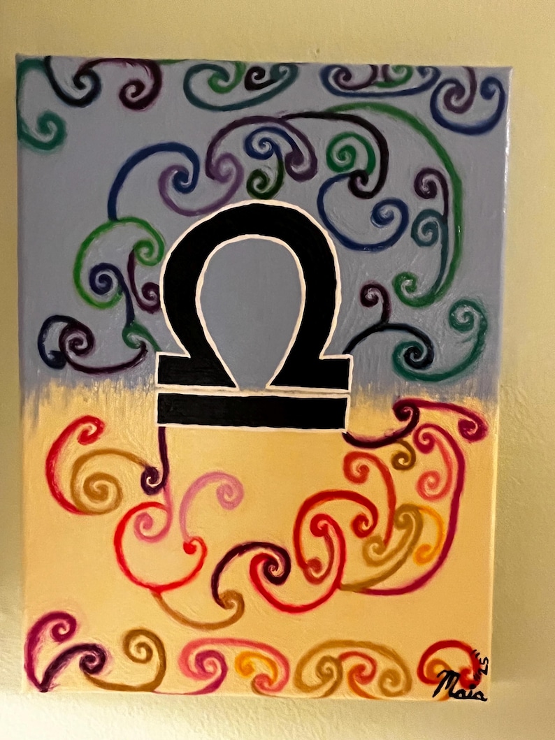 Libra Abstract Painting - Etsy