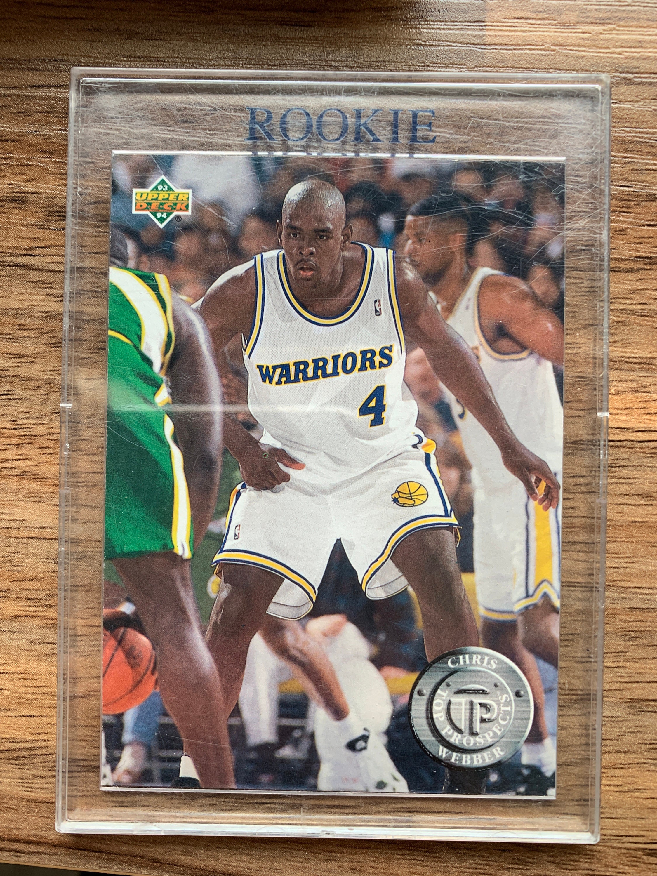 Chris Webber Golden State Warriors Autographed 1993-94 Hoops Series 2 #341  Rookie Card