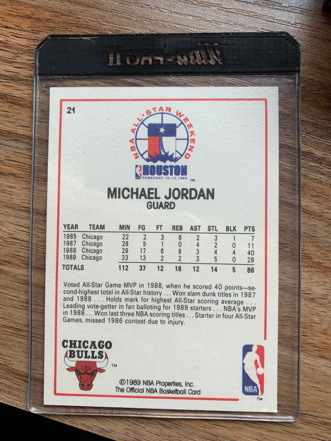 89 all star michael jordan card