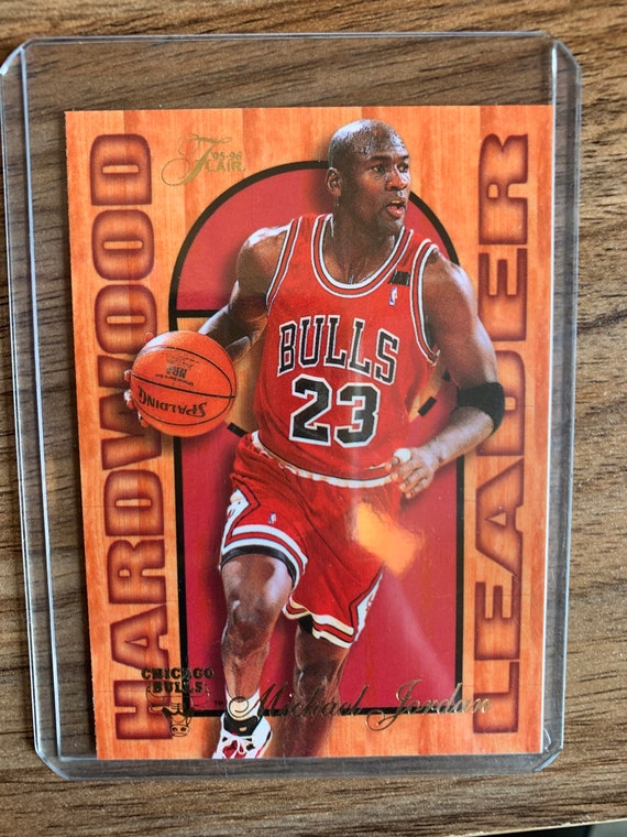 Michael Jordan 1995-1996 Flair Hardwood Leaders. Card | Etsy