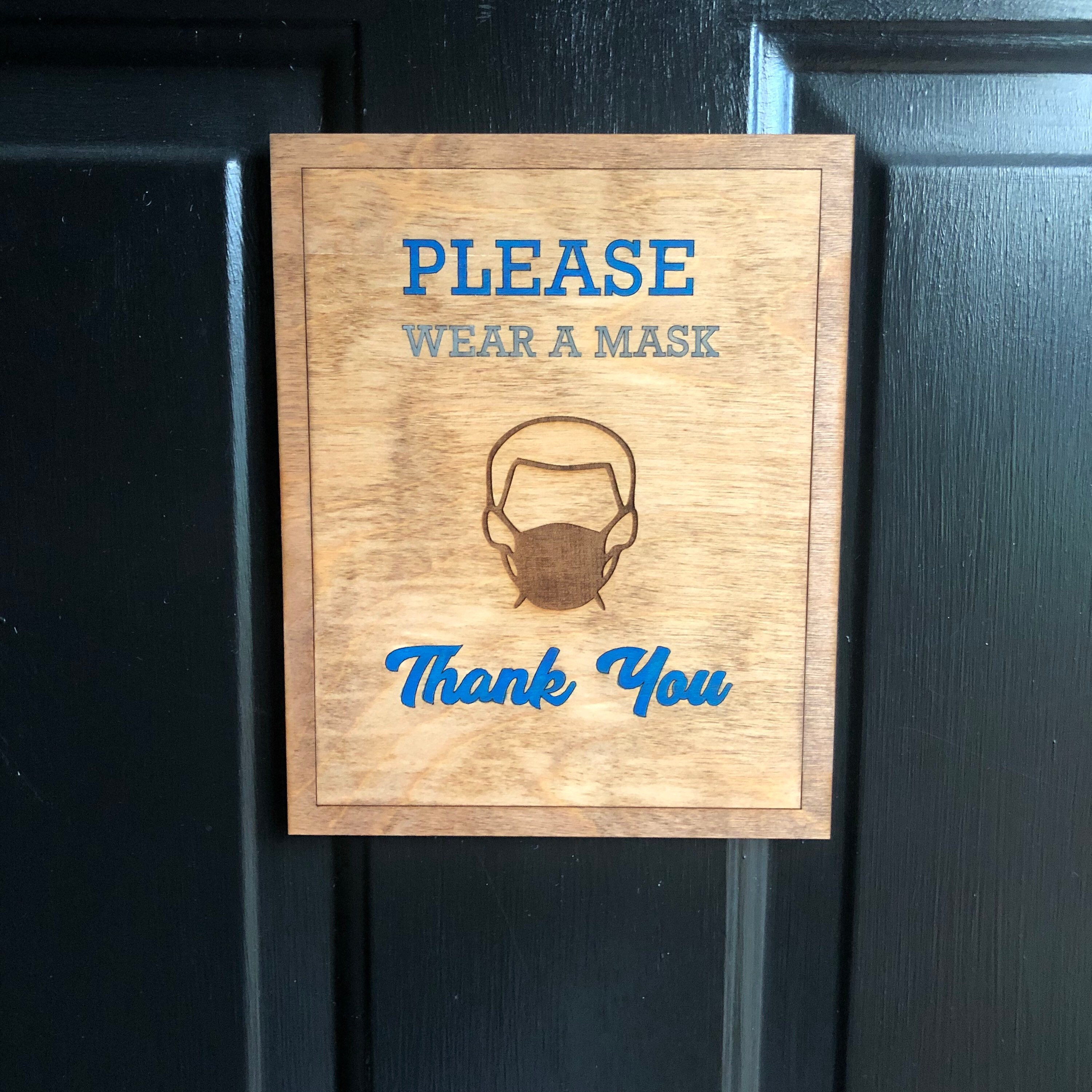 Please Wear A Mask Door Sign - Etsy