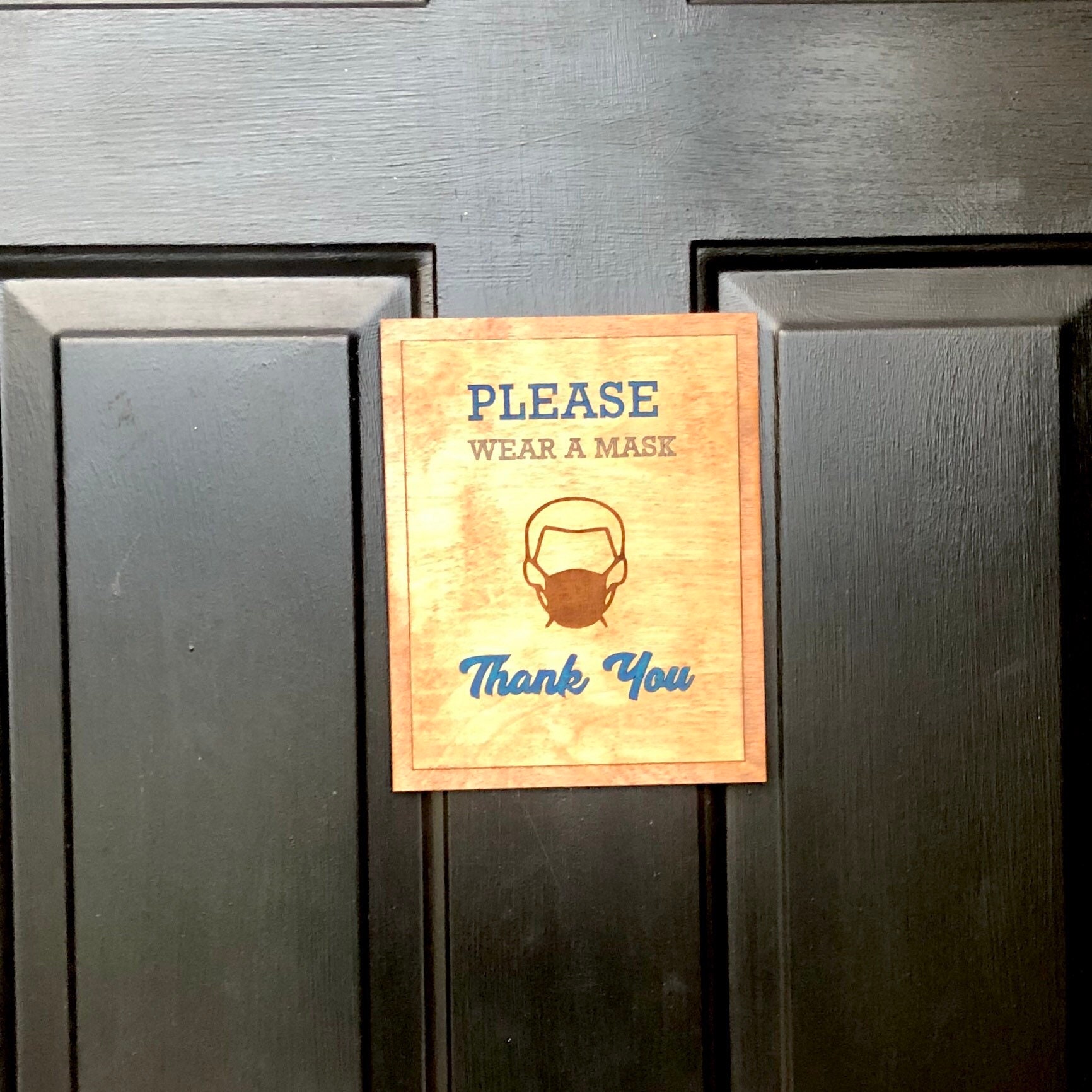 Please Wear A Mask Door Sign - Etsy