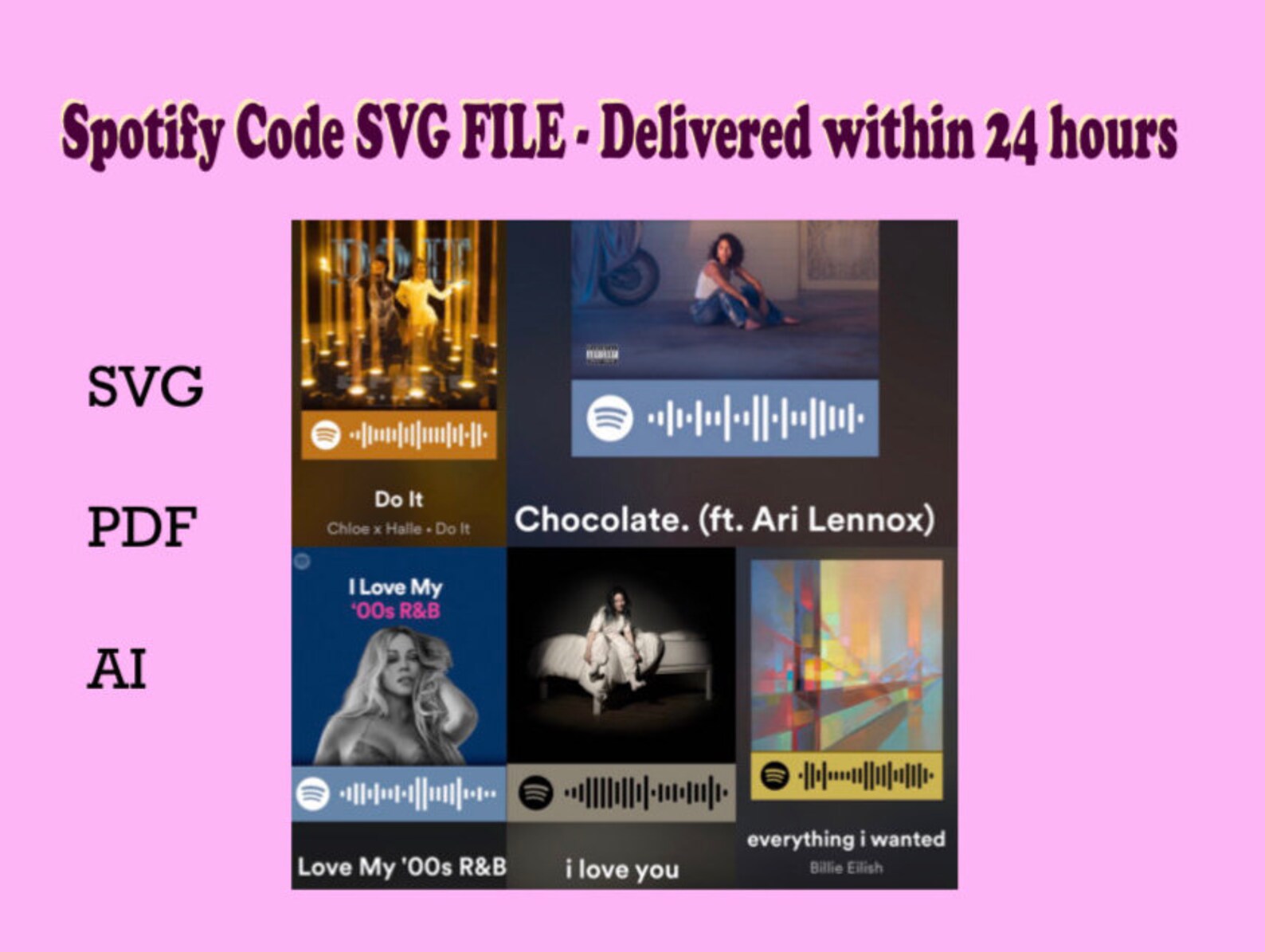Spotify Codes SVG Digital Download for Cricut Glowforge Die | Etsy