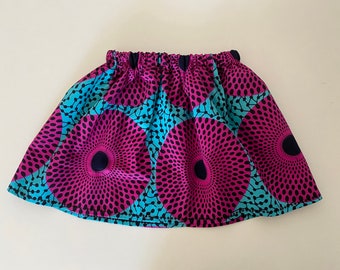 Rok met elastische taille van 100% katoenen wasstof van 3 maanden tot 8 jaar voor baby's en jonge meisjes