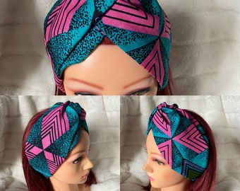 Bandeaux Cheveux croisés en tissu wax headband