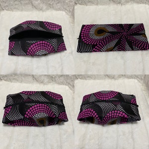 Trousse gros volume  en wax 26cm, pour maquillage, stylos … très grande contenance. Trousse push-up. Étui à couvert