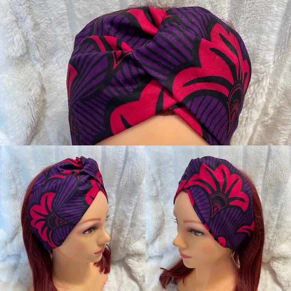 Bandeaux cheveux croisés en wax pour adulte, enfant ou bébé , Headband