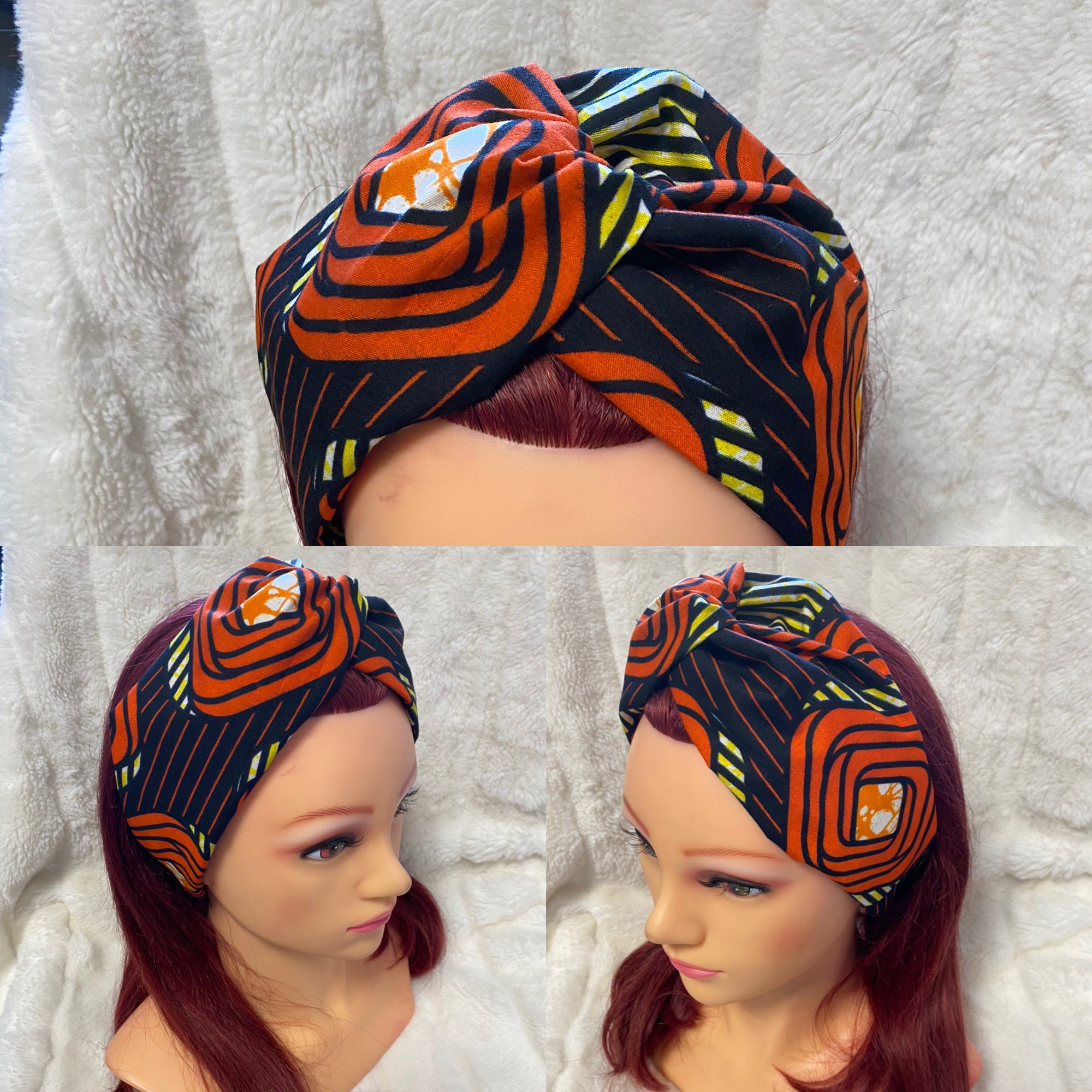 Bandeau Elastique croisé en wax / Headband par afiadesign