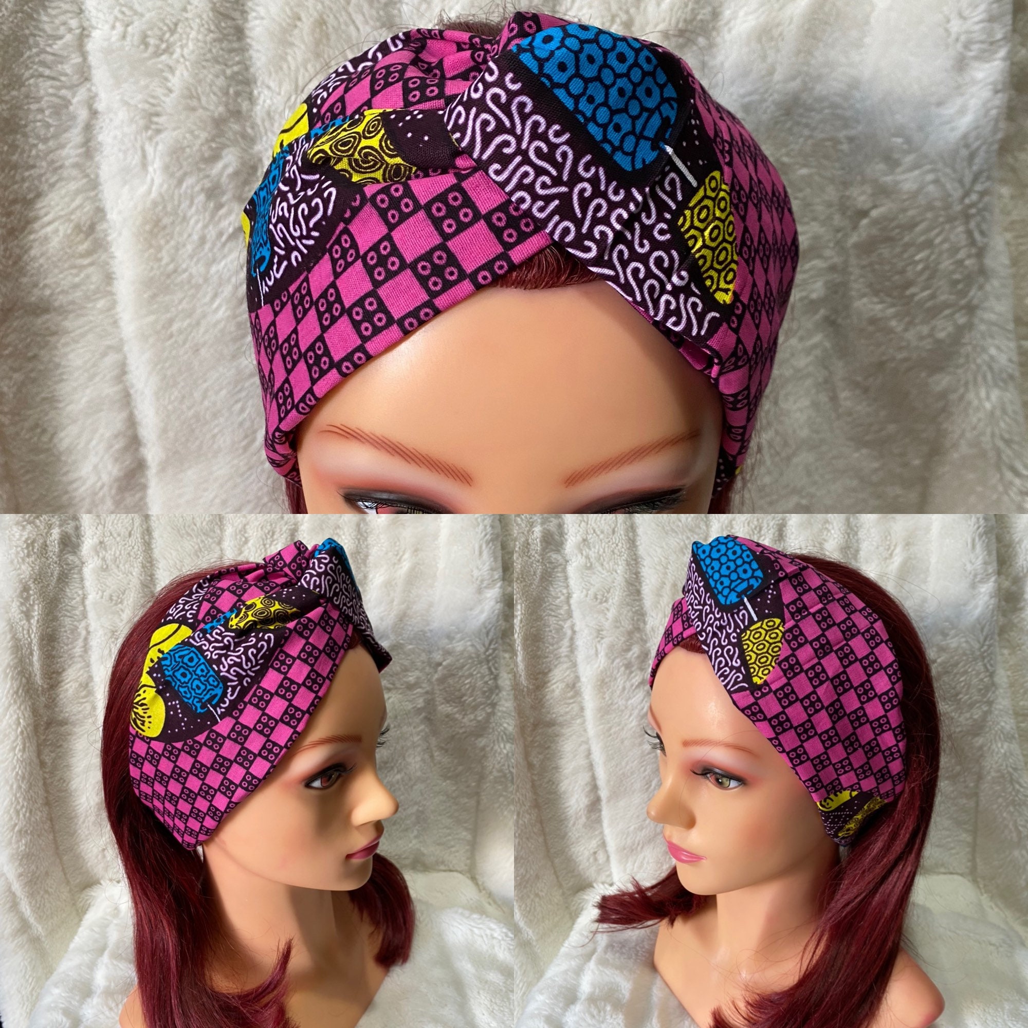 Bandeau Elastique croisé en wax / Headband par afiadesign