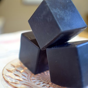 Activated Charcoal Goats Milk Soap Cube Shaped With added Silk All Natural and Organic image 8