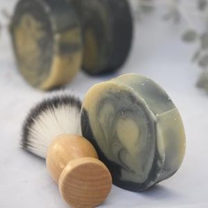 Shaving Goat Milk Soap Bar - Retro Smooth Shave, Clay & Silk, Cedar/Lemongrass/Patchouli