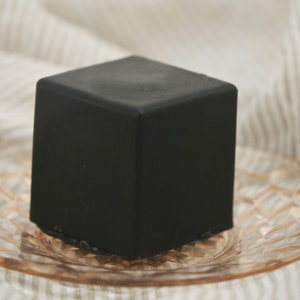 Activated Charcoal Goats Milk Soap Cube Shaped With added Silk All Natural and Organic image 5
