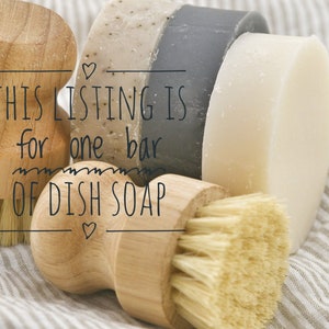 Solid Round Dishwashing Soap, 3 Diameter, Zero Waste, Plastic Free, Eco Friendly and Vegan image 2
