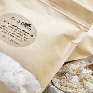 Natural Goat Milk Laundry Soap Powder - 4 Ingredients, 30+ Loads Eco Friendly & Phosphate Free