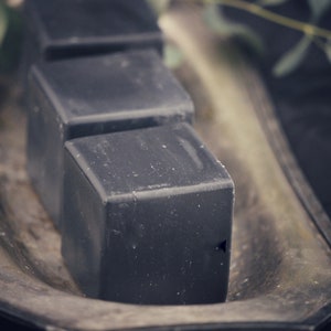 Activated Charcoal Goats Milk Soap Cube Shaped With added Silk All Natural and Organic image 7