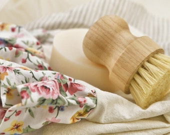 Organic Cotton Ruffled Tea Towel | Farmhouse Dish Towel| Handmade