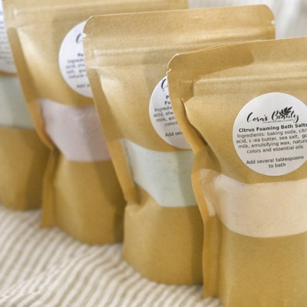 Shea Butter & Goat Milk Foaming Bath Salts |  Bath Fizzy