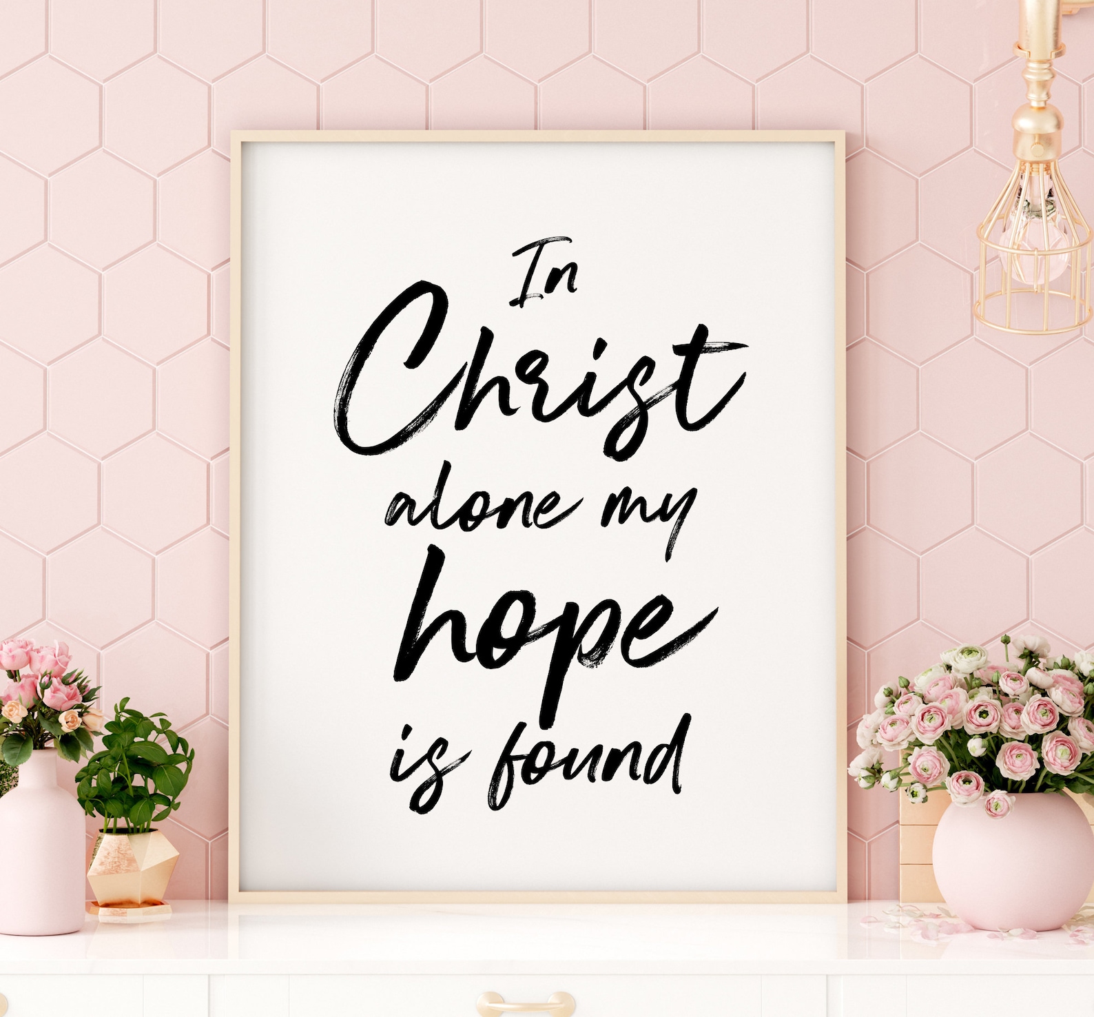 In Christ Alone Printable Art Scripture Art Print In Christ | Etsy