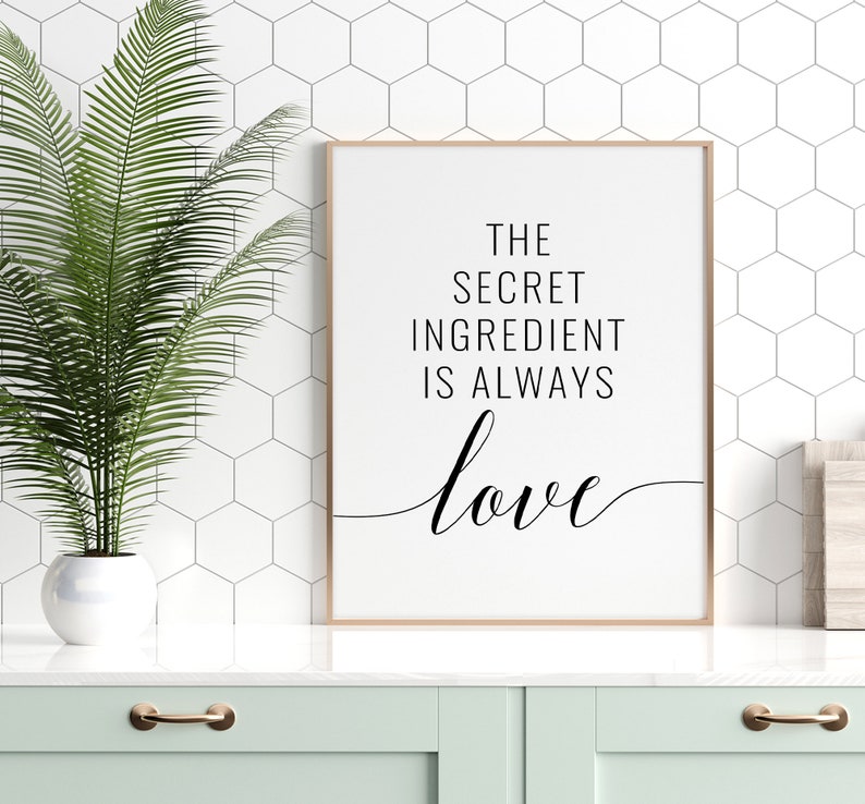 The Secret Ingredient is Always Love Printable Art Romantic Etsy