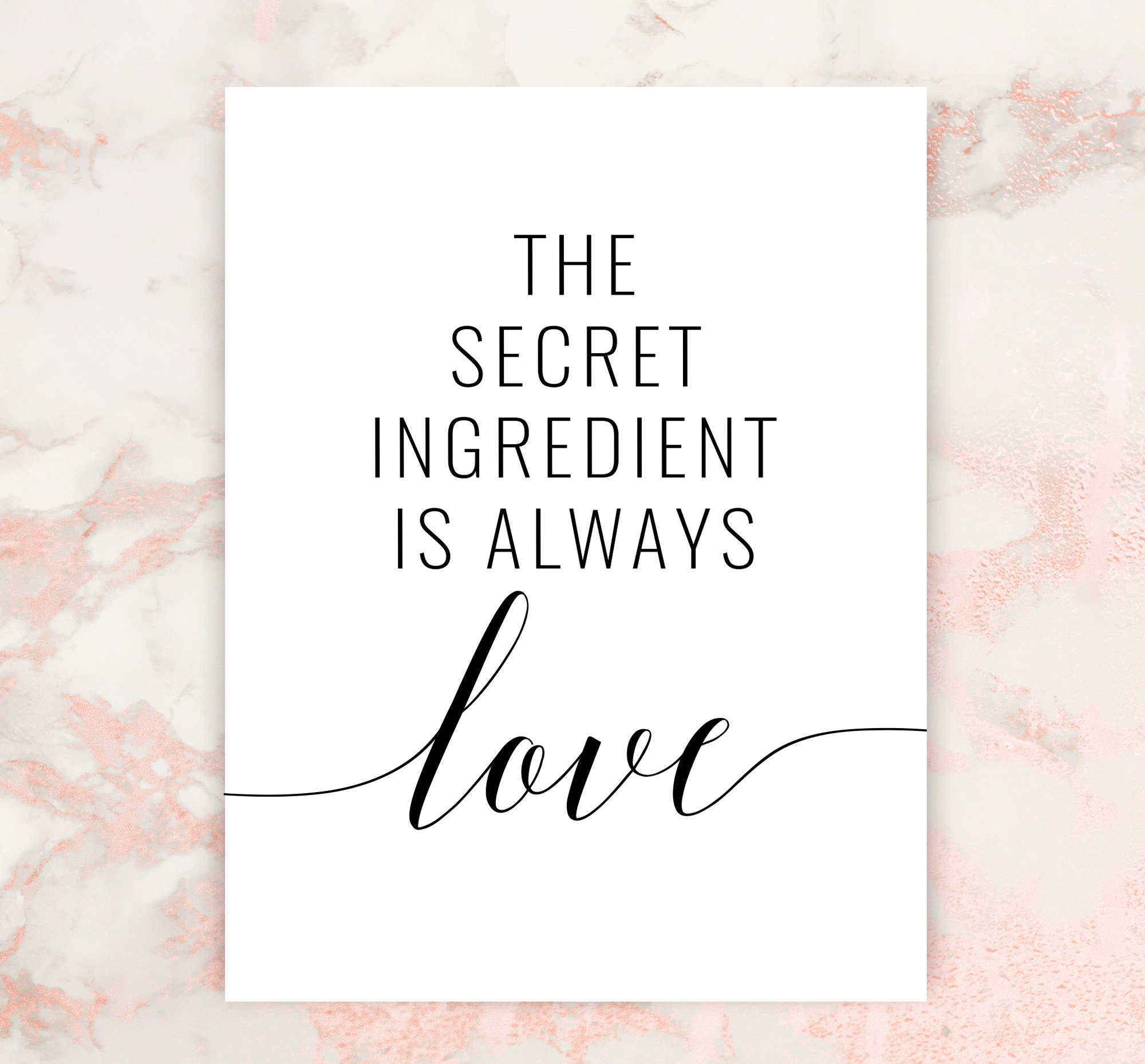 The Secret Ingredient is Always Love Printable Art Romantic Etsy