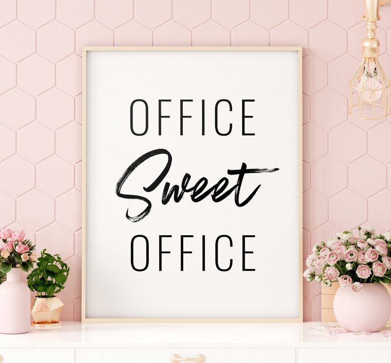 Office Sweet Office Printable Art Home Office Decor Office - Etsy