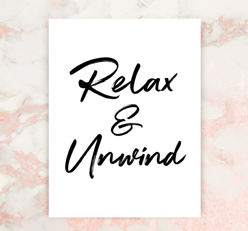 Bathroom Printable: Relax Soak Unwind Printable Art Bathroom - Etsy