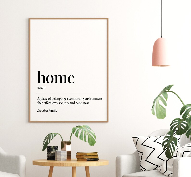 Home Definition Printable Art Entrance Decor Sign Home Wall Etsy Canada