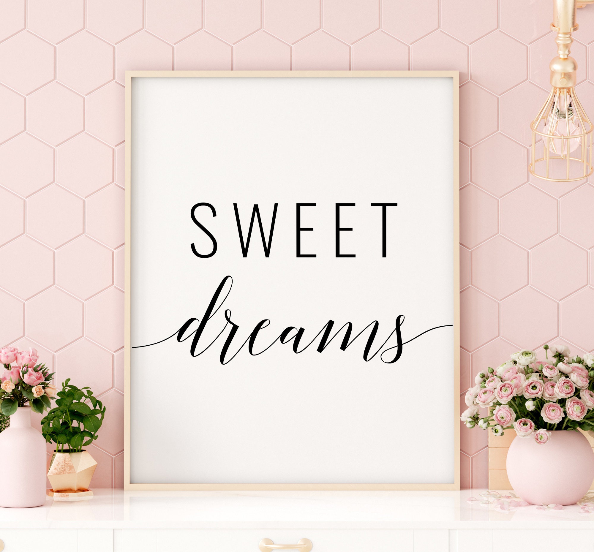 Sweet Dreams Printable Art Nursery Decor Sweet Dreams Art | Etsy
