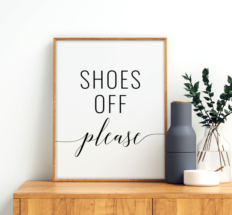 Shoes off Please Printable Art Remove Your Shoes Sign Etsy