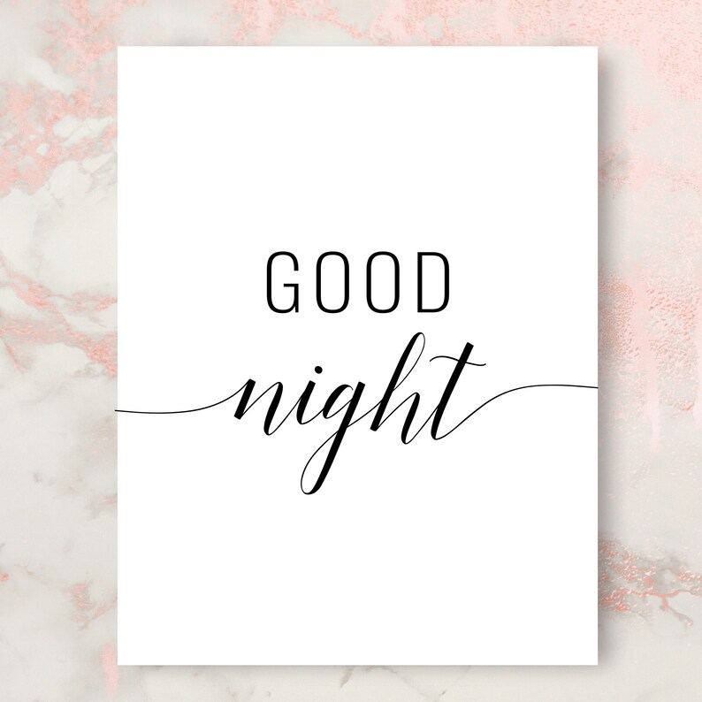 Bedroom Printables Good Morning Good Night Signs Set of 2 Etsy Australia