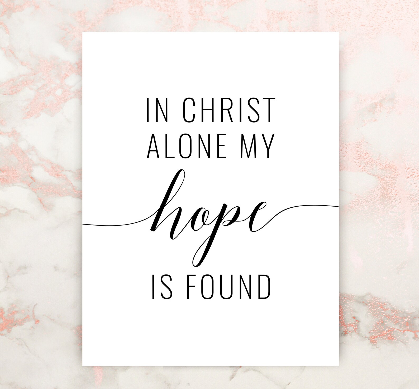 In Christ Alone Printable Art Christian Art Printable - Etsy Australia