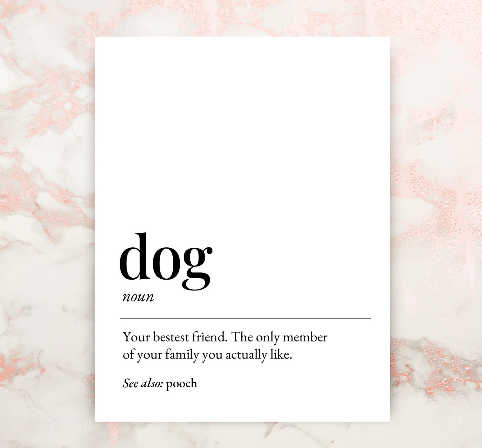 Dog Definition Printable Art Dog Quote Print Home Decor Dog Etsy