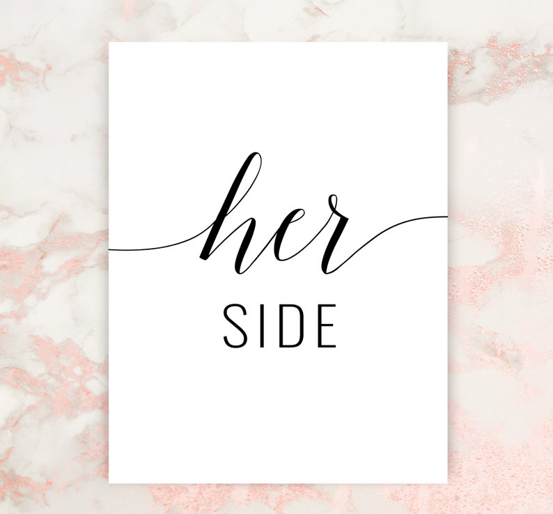 His Side Her Side Printable Art Set of 2 Wall Art Bedroom Etsy