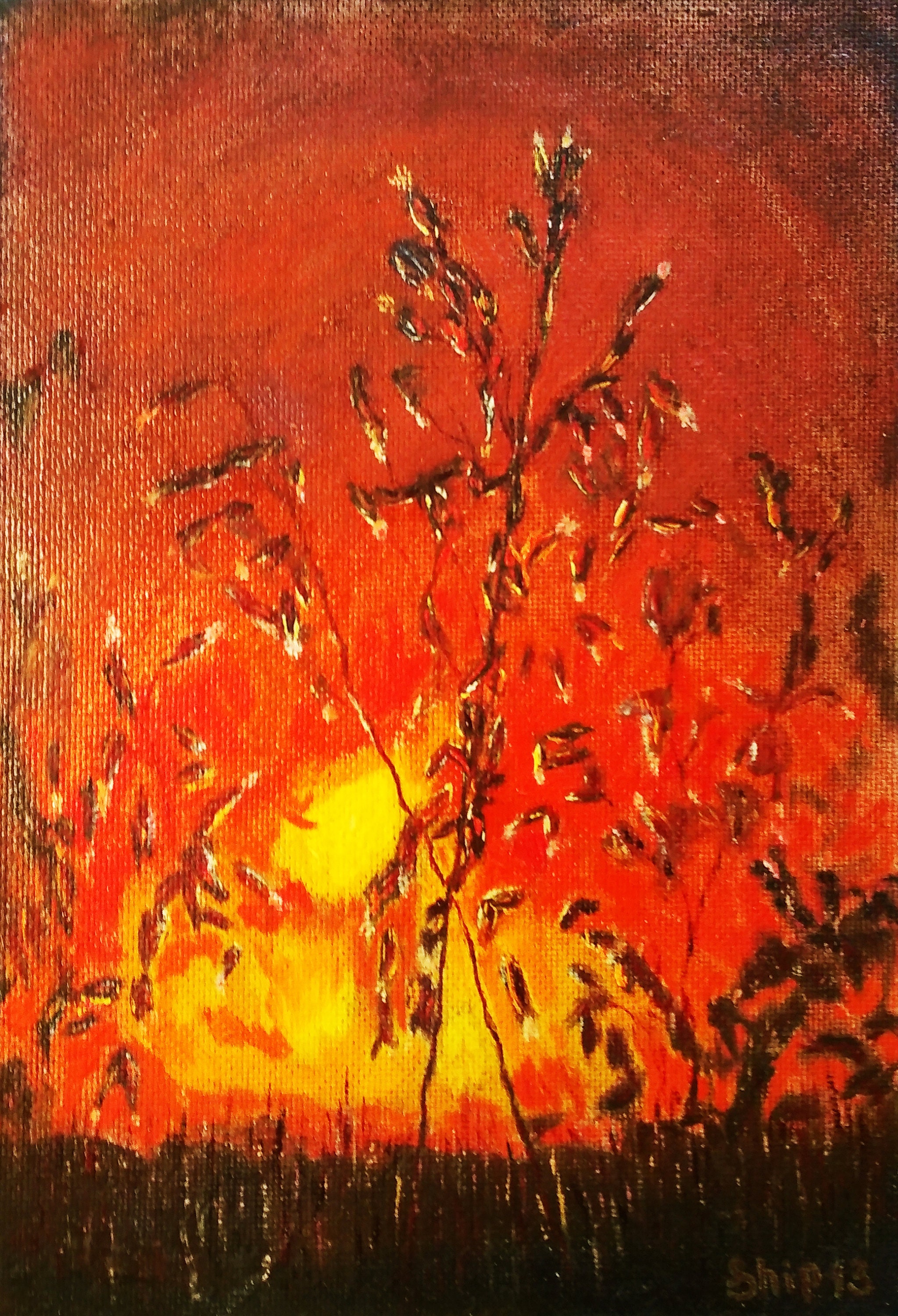 Kansas Sunset Original Painting Kansas Painting Kansas Art Etsy