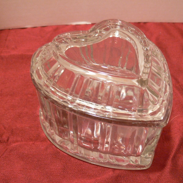 Glass Heart Box Etsy